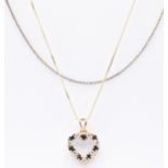 HALLMARKED 9CT GOLD PENDANT NECKLACE & 9CT GOLD CHAIN