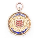 1930S 9CT GOLD GLOUCESTERSHIRE FOOTBALL MEDAL
