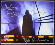 STAR WARS - EMPIRE STRIKES BACK - TRIPLE SIGNED OFFICIAL PIX 8X10"