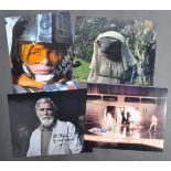 STAR WARS - COLLECTION OF X4 AUTOGRAPHED 8X10"
