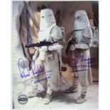 STAR WARS - HOTH - OFFICIAL PIX SNOWTROOPER DUAL SIGNED 8X10" PHOTO