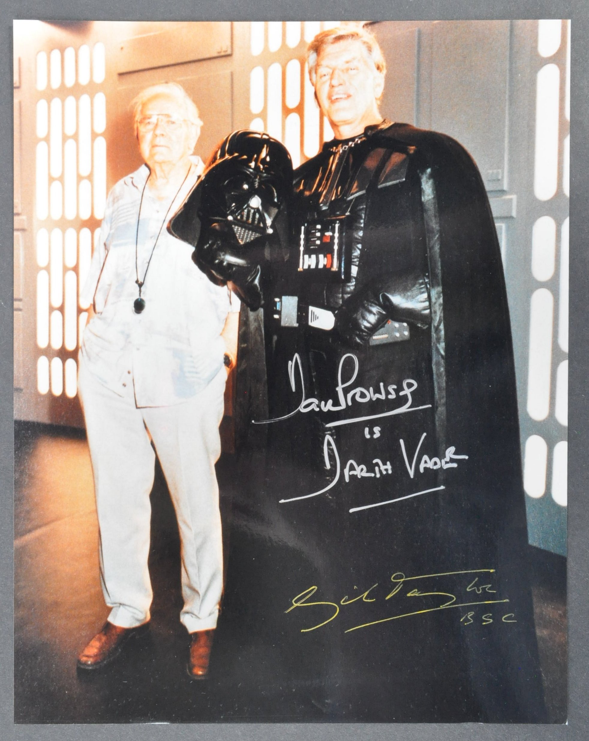 STAR WARS - DAVE PROWSE (1935-2020) & GIL TAYLOR - SCARCE SIGNED PHOTO