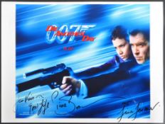 JAMES BOND 007 - PIERCE BROSNAN - SIGNED 8X12" COLOUR PHOTO