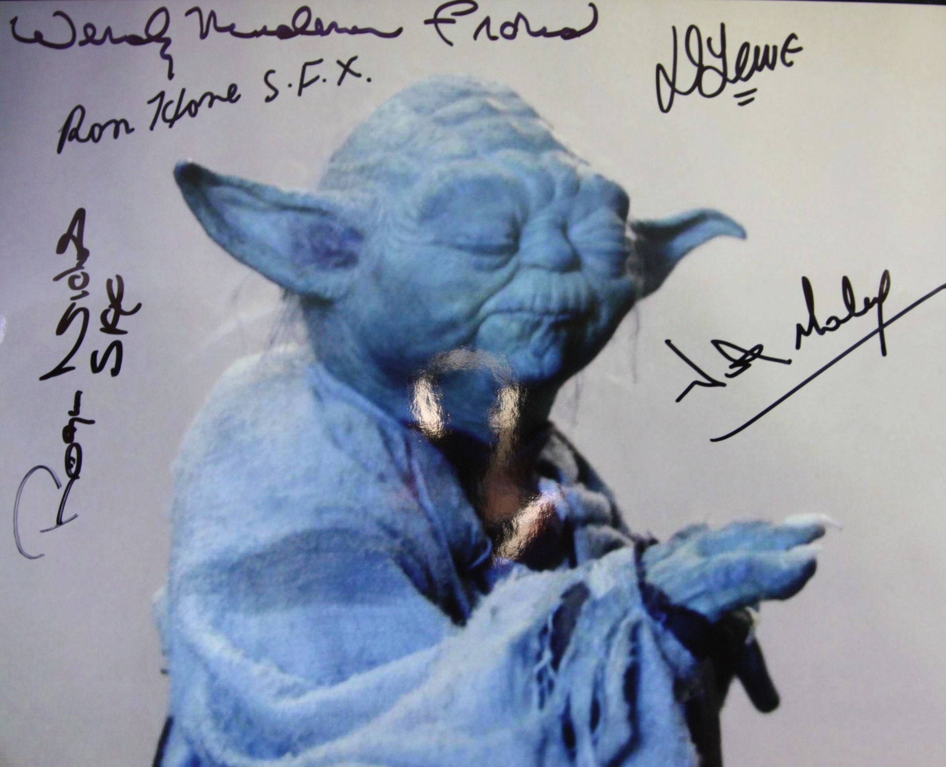 STAR WARS - YODA - SFX CREW MULTI-SIGNED 8X10" PHOTO