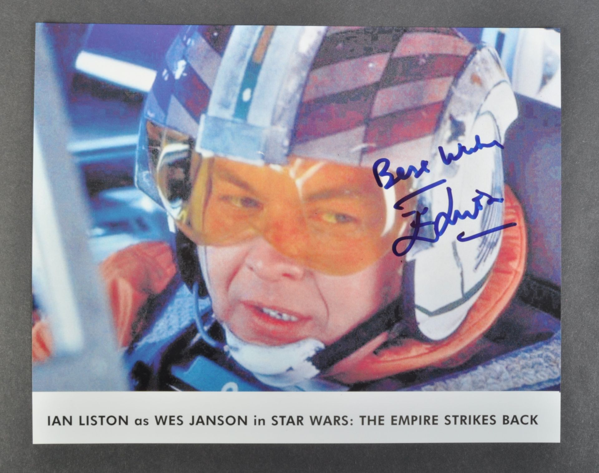 STAR WARS - IAN LISTON (1948-2016 - WES JANSON) - SIGNED 8X10" PHOTOGRAPH