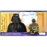 STAR WARS - SCARCE TRIPLE-SIGNED TOPPS TRADING CARD