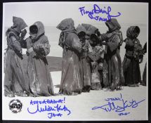 STAR WARS - JAWAS - TRIPLE SIGNED OFFICIAL PIX 8X10" PHOTOGRAPH