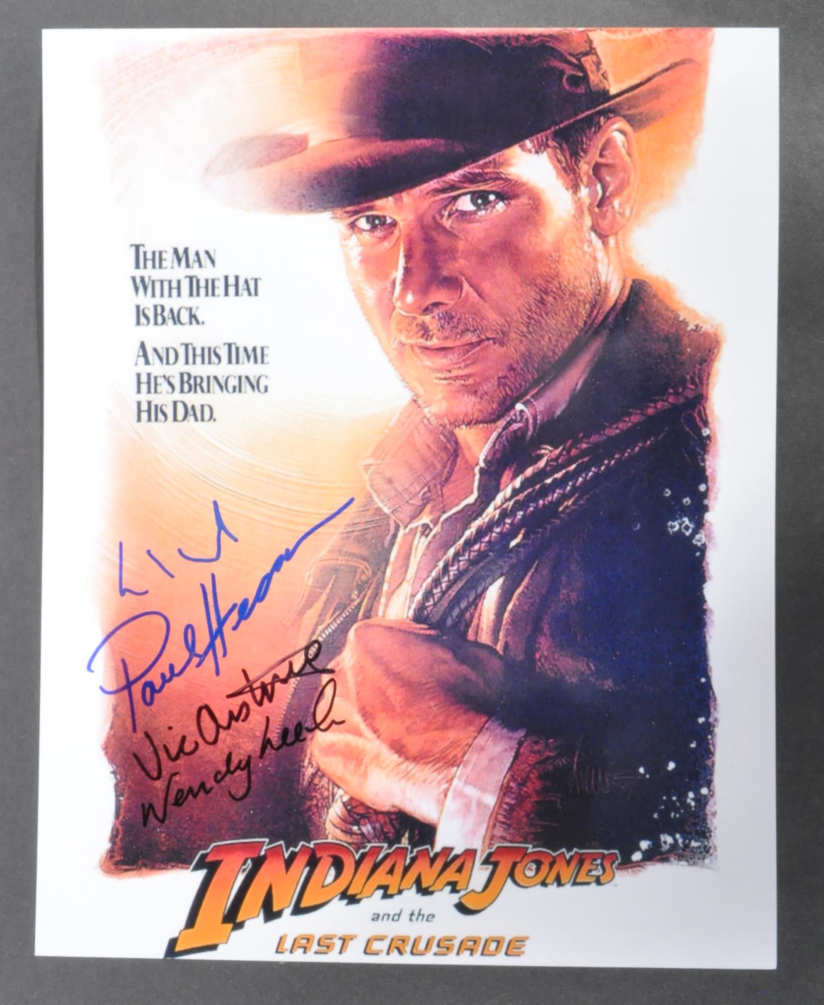 INDIANA JONES - THE LAST CRUSADE - X4 SIGNED 8X10" POSTER PHOTO