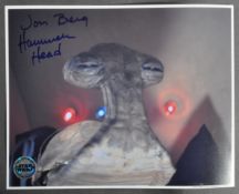 STAR WARS - JON BERG - HAMMER HEAD - SIGNED OFFICIAL PIX 8X10" PHOTO