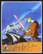 STAR WARS - THE CLONE WARS - DUAL SIGNED OFFICIAL PIX 8X10" PHOTO