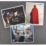 STAR WARS - COLLECTION OF X3 OFFICIAL PIX AUTOGRAPHED 8X10'S