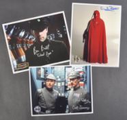 STAR WARS - COLLECTION OF X3 OFFICIAL PIX AUTOGRAPHED 8X10'S