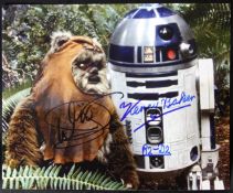 STAR WARS - RETURN OF THE JEDI - KENNY BAKER & WARWICK DAVIS SIGNED PHOTO