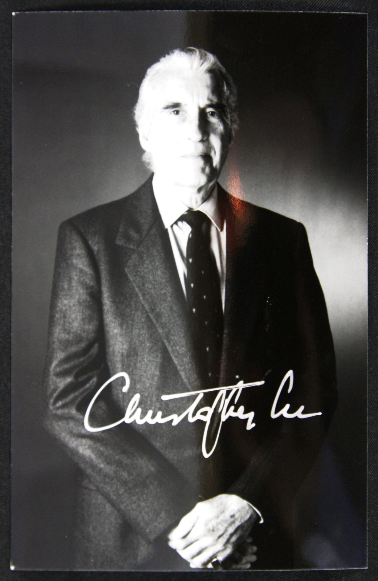 STAR WARS - SIR CHRISTOPHER LEE (1922-2015) - SIGNED 6X4" PHOTO