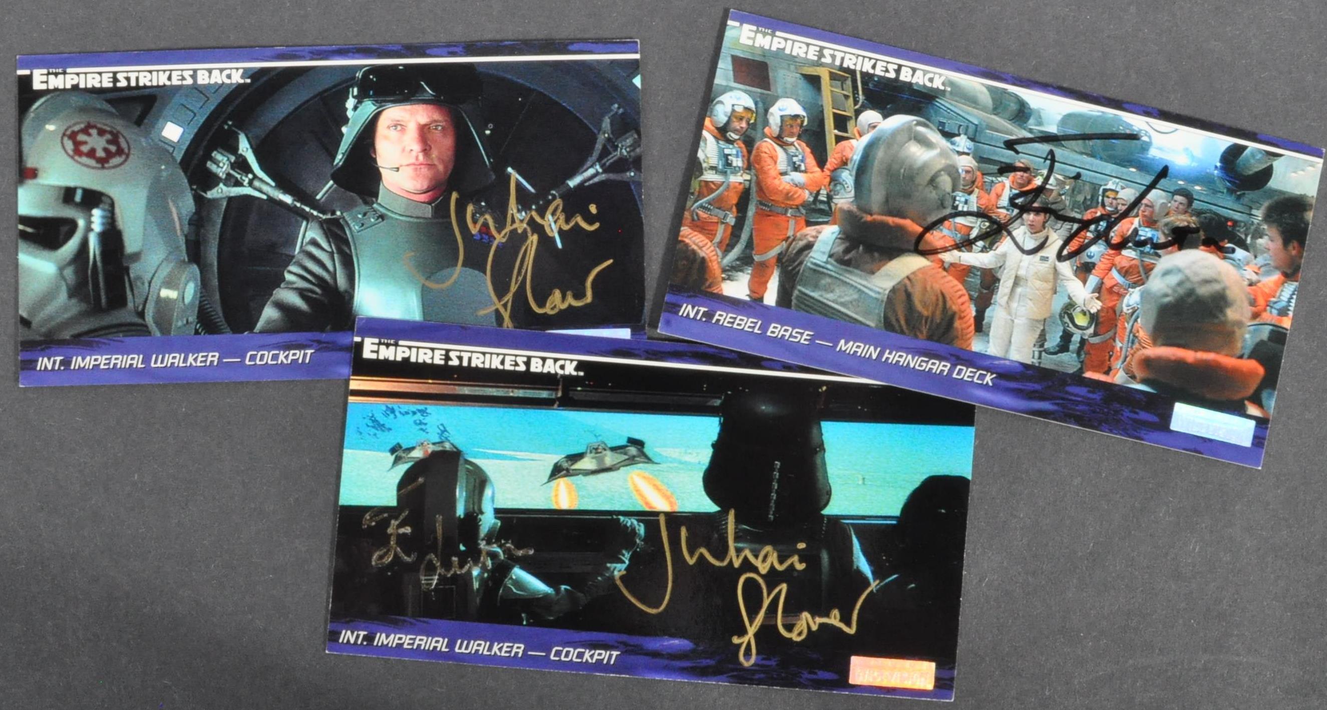 STAR WARS - EMPIRE STRIKES BACK - IAN LISTON & JULIAN GLOVER SIGNED CARDS