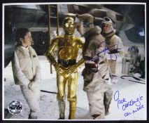 STAR WARS - EMPIRE STRIKES BACK - OFFICIAL PIX DUAL SIGNED 8X10" PHOTO