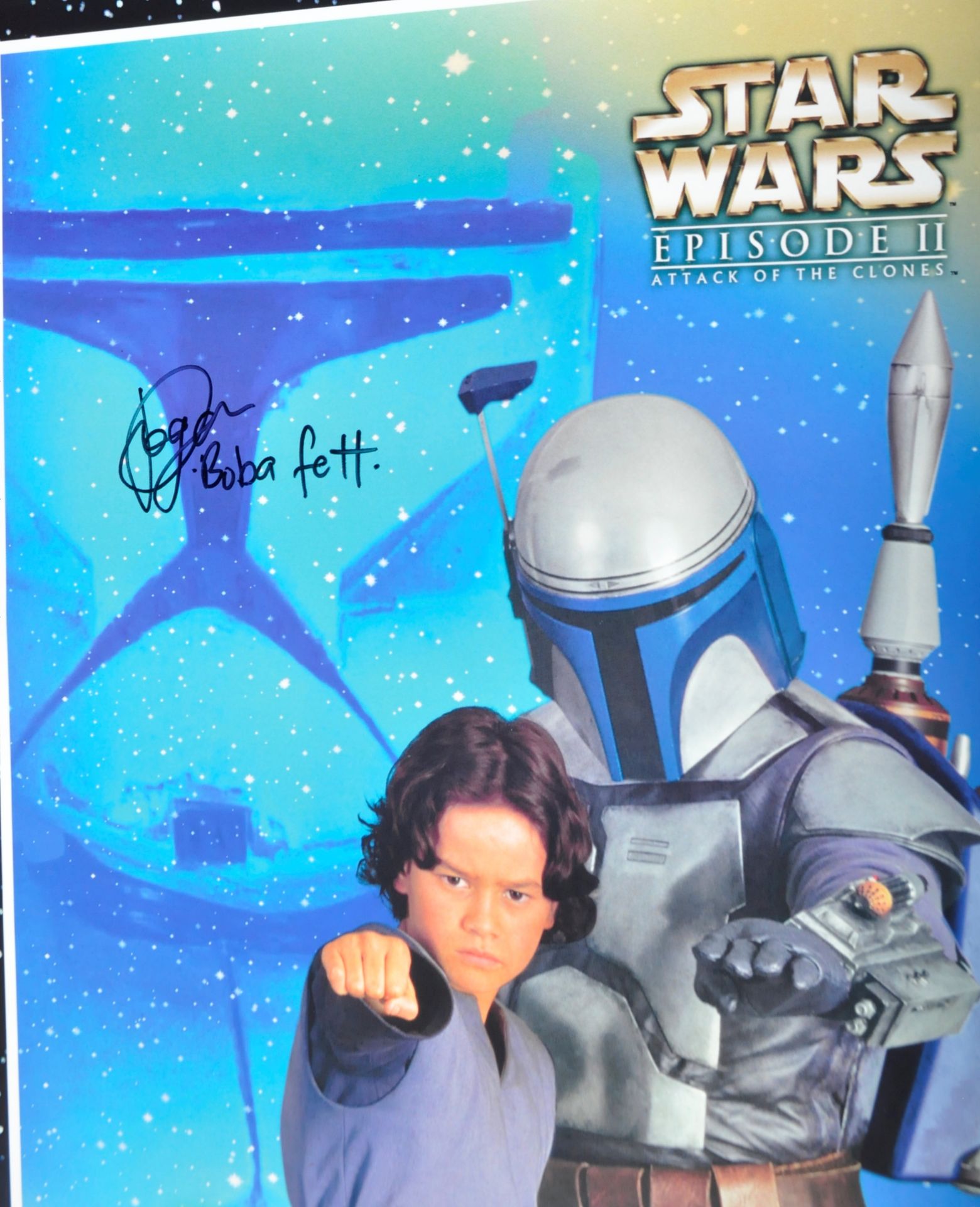 STAR WARS - EPISODE II - DANIEL LOGAN (BOBA FETT) SIGNED POSTER - Bild 2 aus 3