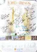 THE LORD OF THE RINGS - CAST SIGNED MINIPOSTER - SERKIS, WOOD, MCKELLEN ETC