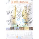 THE LORD OF THE RINGS - CAST SIGNED MINIPOSTER - SERKIS, WOOD, MCKELLEN ETC