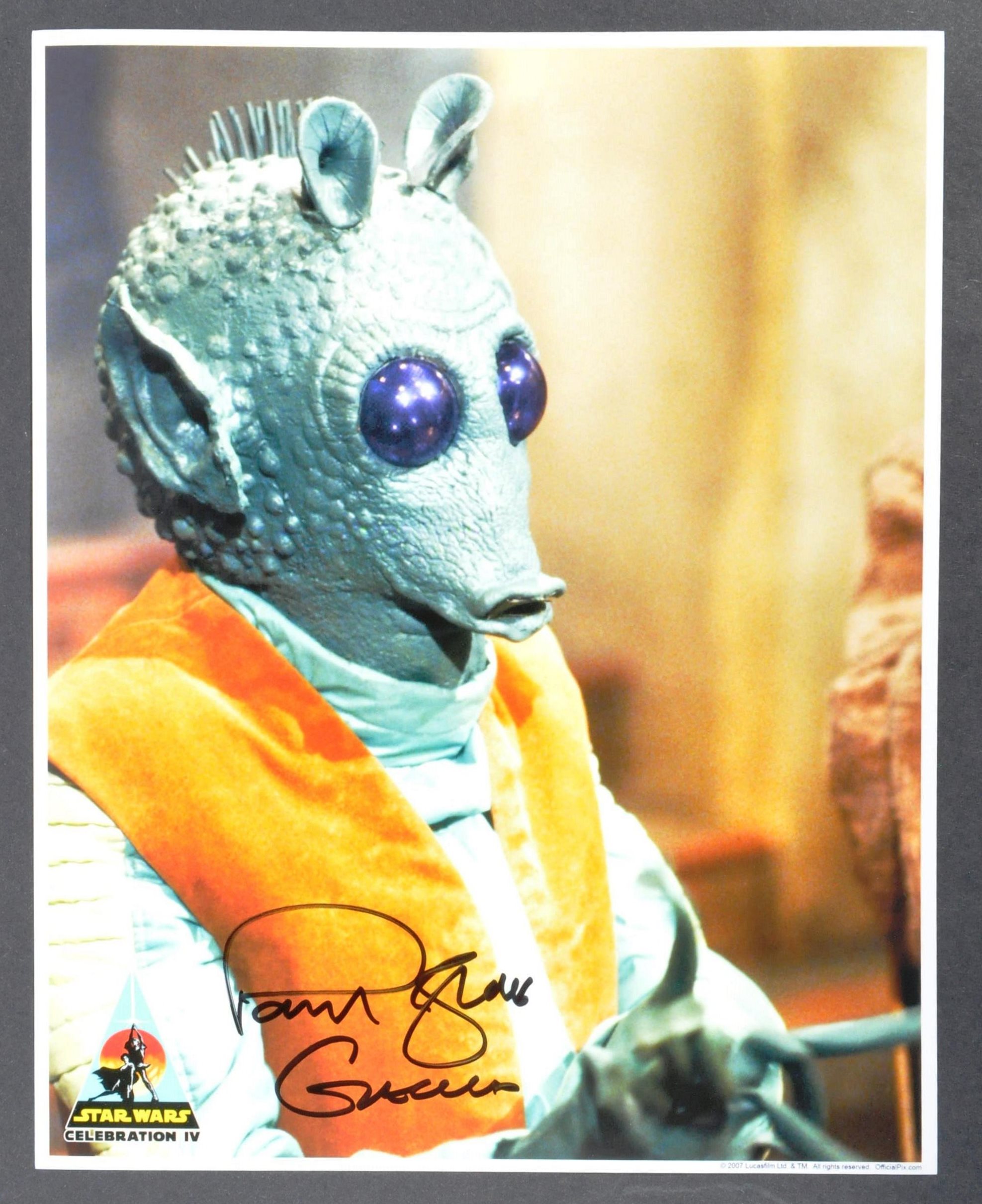 STAR WARS - PAUL BLAKE - GREEDO - SIGNED OFFICIAL PIX PHOTO