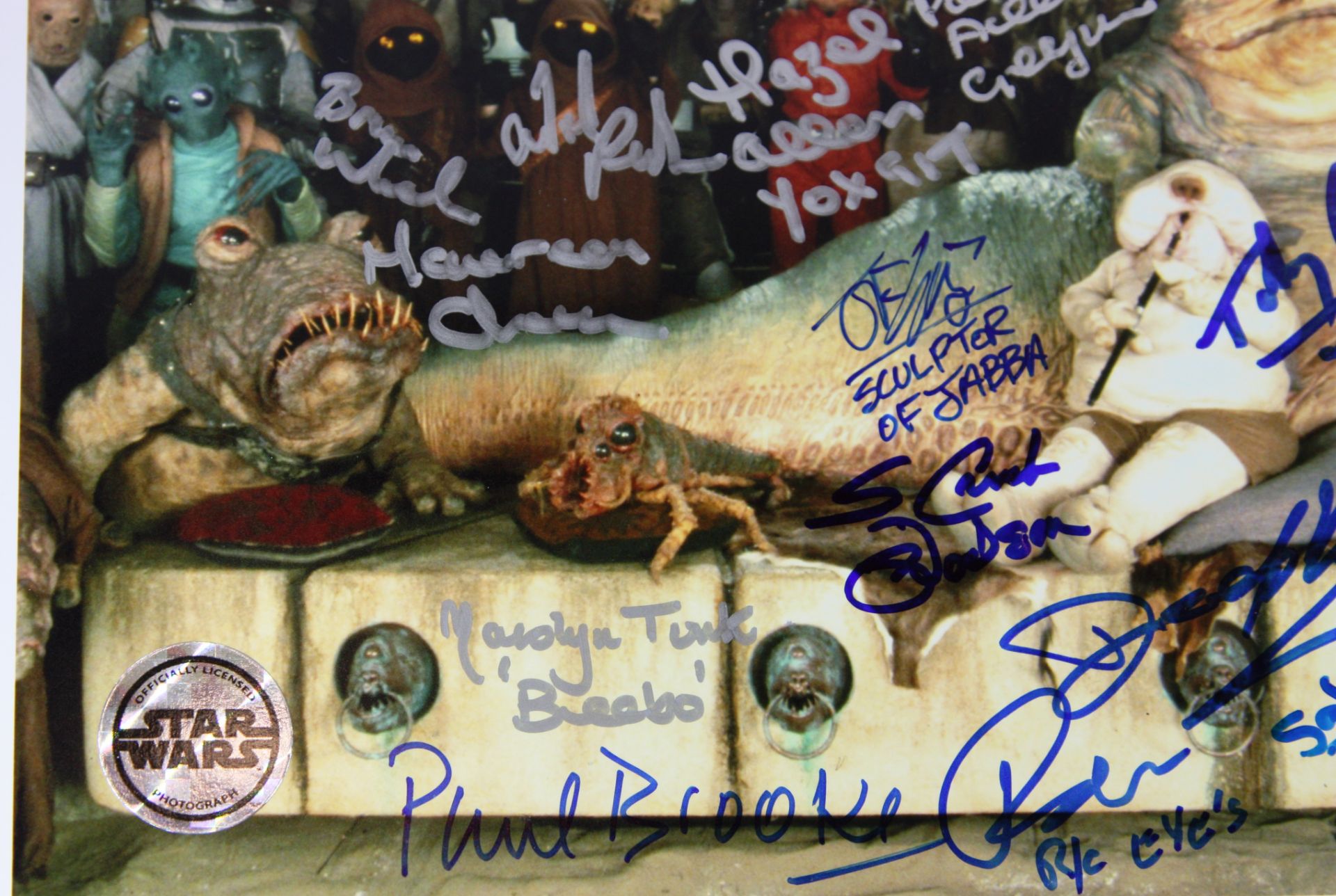 STAR WARS - RETURN OF THE JEDI - JABBA'S PALACE OFFICIAL PIX SIGNED X21 - Bild 5 aus 5