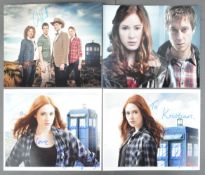 DOCTOR WHO - KAREN GILLAN (AMY POND) & ARTHUR DARVILL (RORY) SIGNED PHOTOS