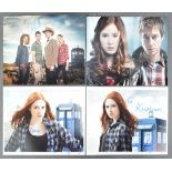 DOCTOR WHO - KAREN GILLAN (AMY POND) & ARTHUR DARVILL (RORY) SIGNED PHOTOS