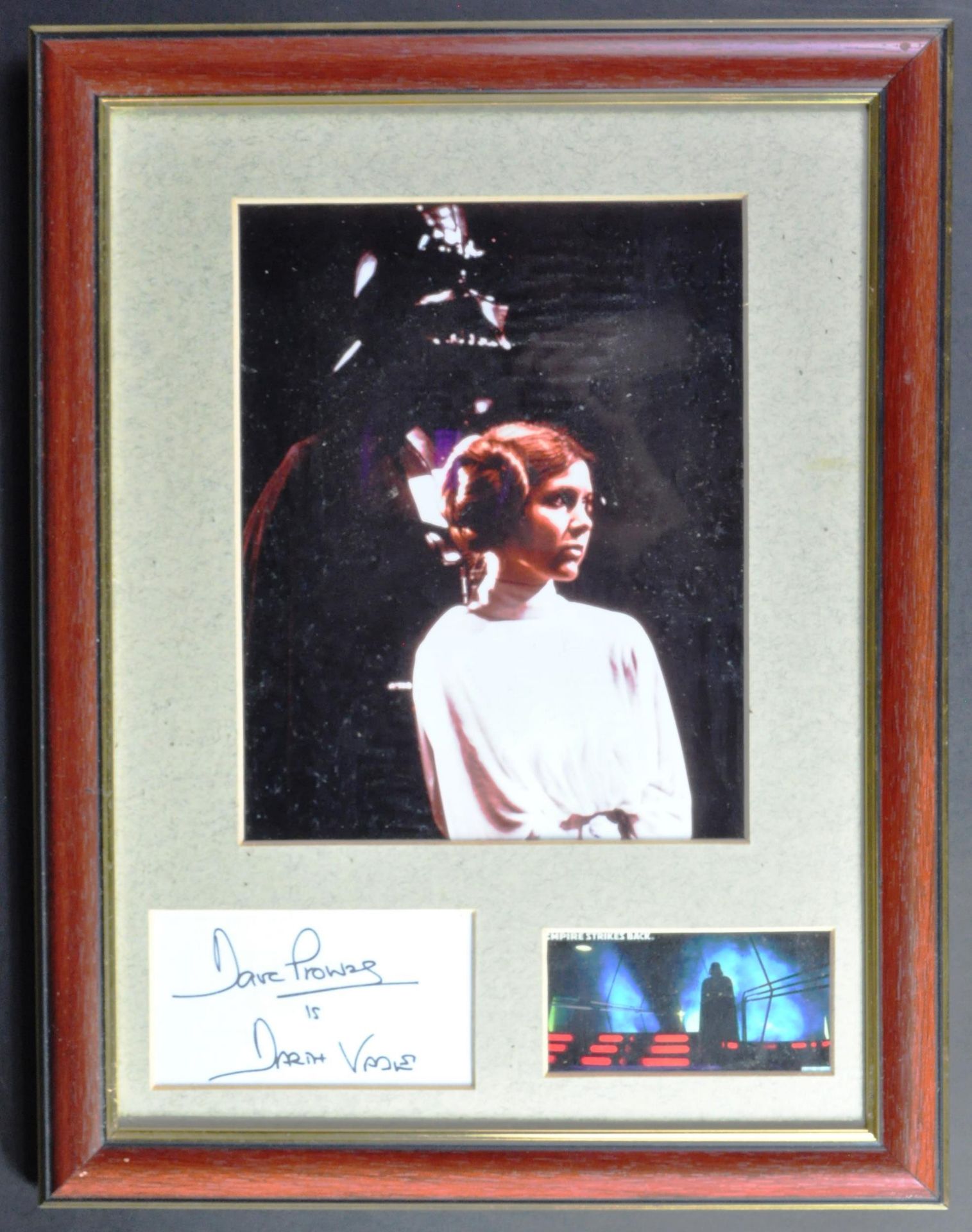 STAR WARS - DAVE PROWSE (1935-2020) - DARTH VADER FRAMED AUTOGRAPH