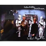 STAR WARS - ROTJ - CAST SIGNED 8X10" PHOTO - EARL JONES, ALLEN ETC