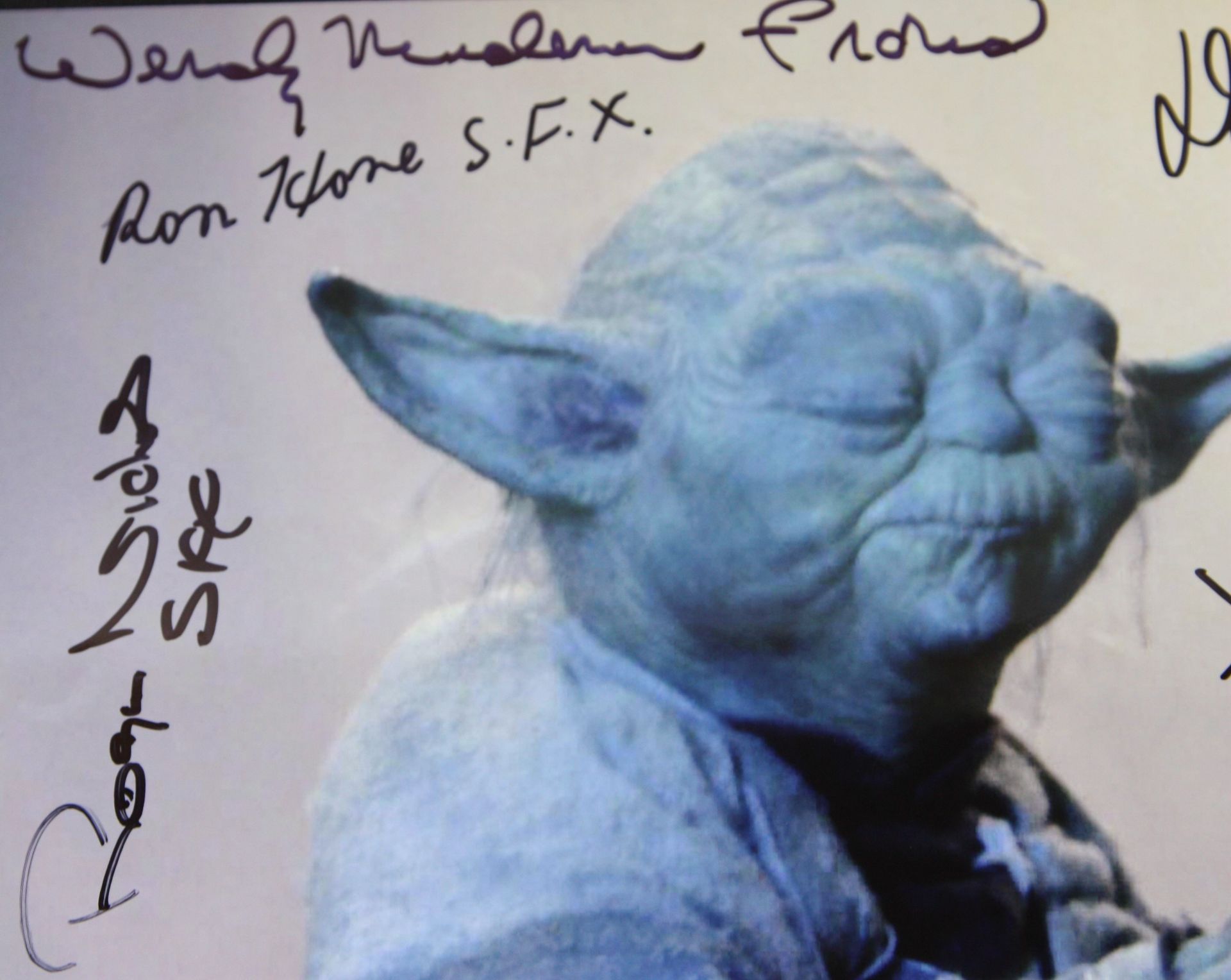 STAR WARS - YODA - SFX CREW MULTI-SIGNED 8X10" PHOTO - Bild 2 aus 2