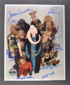 STAR WARS - JABBA'S PALACE - MULTI-SIGNED CREATURE OFFICIAL PIX 8X10"