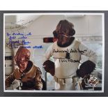 STAR WARS - RETURN OF THE JEDI - SCARCE TRIPLE-SIGNED OFFICIAL PIX 8X10