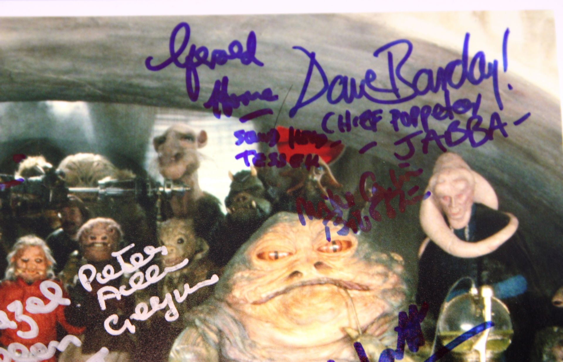 STAR WARS - RETURN OF THE JEDI - JABBA'S PALACE OFFICIAL PIX SIGNED X21 - Bild 3 aus 5