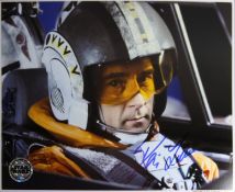 STAR WARS - DENIS LAWSON (WEDGE ANTILLES) - OFFICIAL PIX SIGNED 8X10"