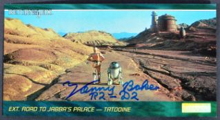 STAR WARS - KENNY BAKER (1934-2016) - AUTOGRAPHED TOPPS TRADING CARD