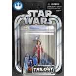 STAR WARS - CARRIE FISHER (1956-2016) - AUTOGRAPHED HASBRO ACTION FIGURE