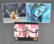 STAR WARS - THE CLONE WARS - COLLECTION OF OFFICIAL PIX SIGNED PHOTOS