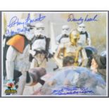 STAR WARS - TRIPLE-SIGNED NEW HOPE OFFICIAL PIX 8X10" PHOTO