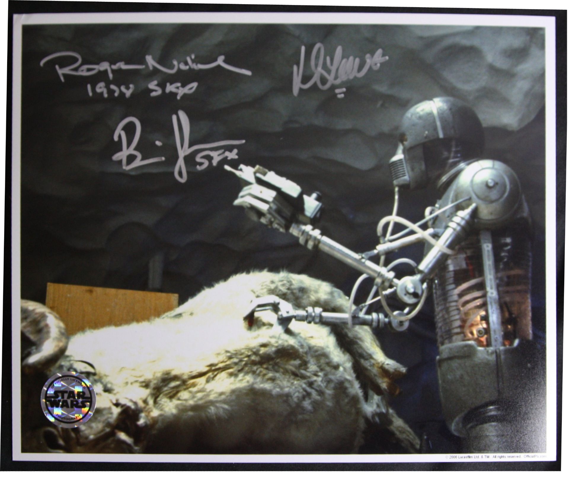 STAR WARS - SPECIAL EFFECTS - EMPIRE STRIKES BACK TRIPLE SIGNED PHOTO