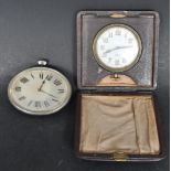 EARLY 20TH CENTURY CAR CLOCK & TRAVEL CLOCK