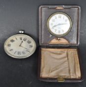 EARLY 20TH CENTURY CAR CLOCK & TRAVEL CLOCK