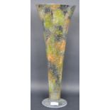 LATE 20TH CENTURY STUDIO ART GLASS TRUMPET VASE