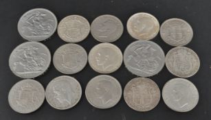 COLLECTION OF PRE 1947 UK SILVER CROWNS AND MORE