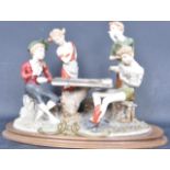 VINTAGE CAPODIMONTE TEPIZZI CARD PLAYER GROUP FIGURE