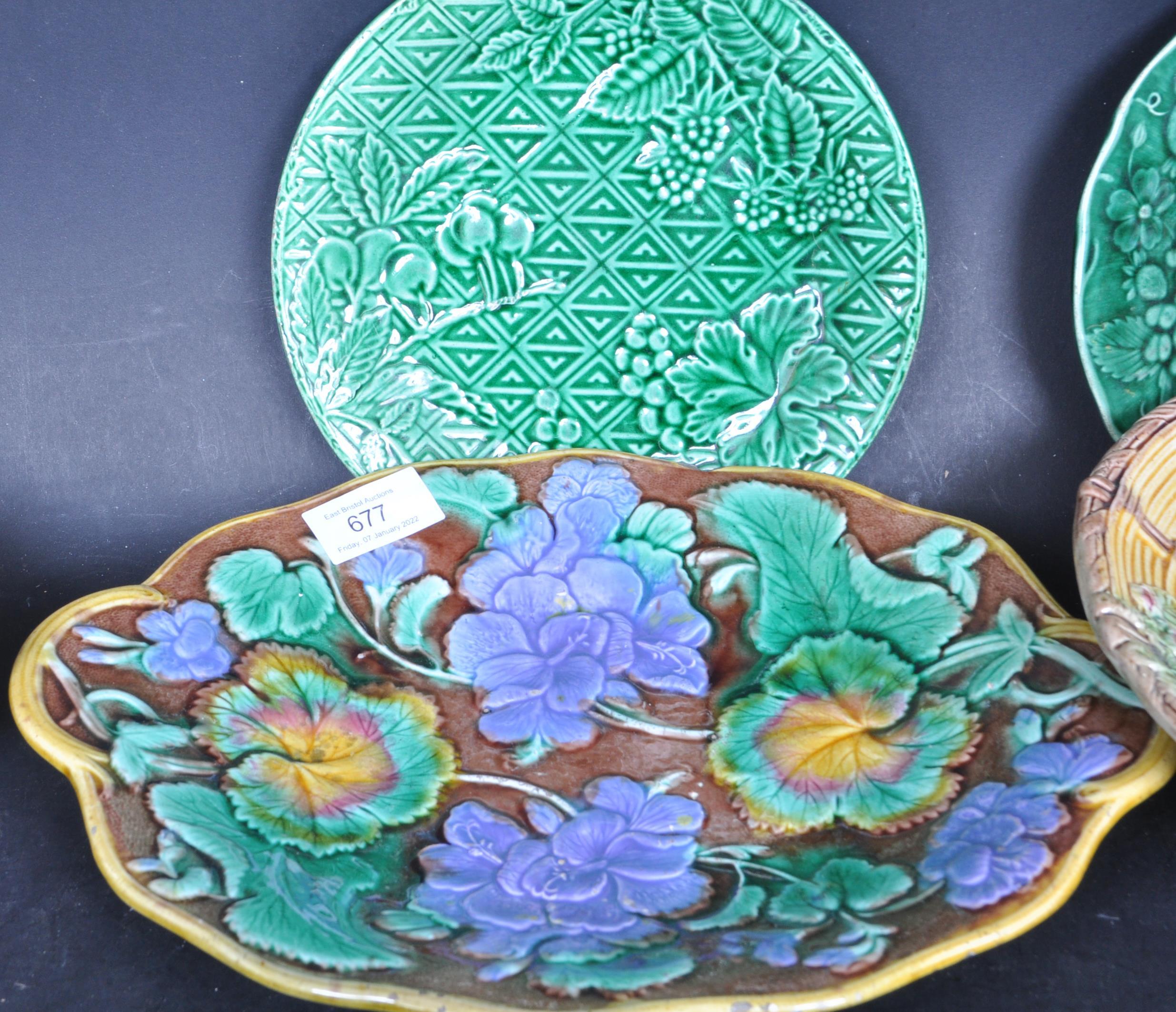 COLLECTION OF VICTORIAN MAJOLICA CERAMICS - Image 5 of 13