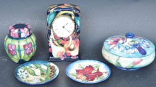 EARLY 20TH CENTURY MOORCROFT LIDDED VASES AND MORE