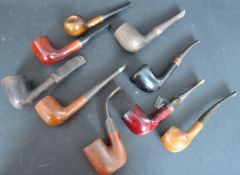 COLLECTION OF EIGHT VINTAGE 20TH CENTURY PIPES