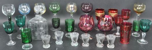 19TH CENTURY AND 20TH CENTURY CABINET DRINKING GLASSES