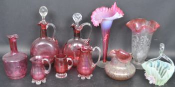 COLLECTION OF 19TH CENTURY AND LATER DECORATIVE GLASS