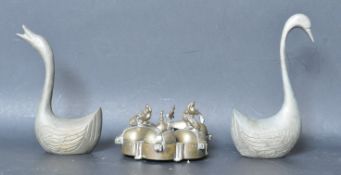 PERSIAN SECTIONAL SPICE BOX WITH SWANS